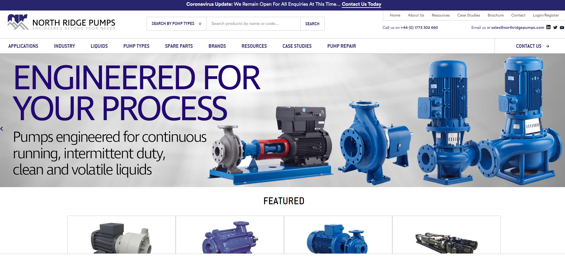 North Ridge Pumps Ltd Website