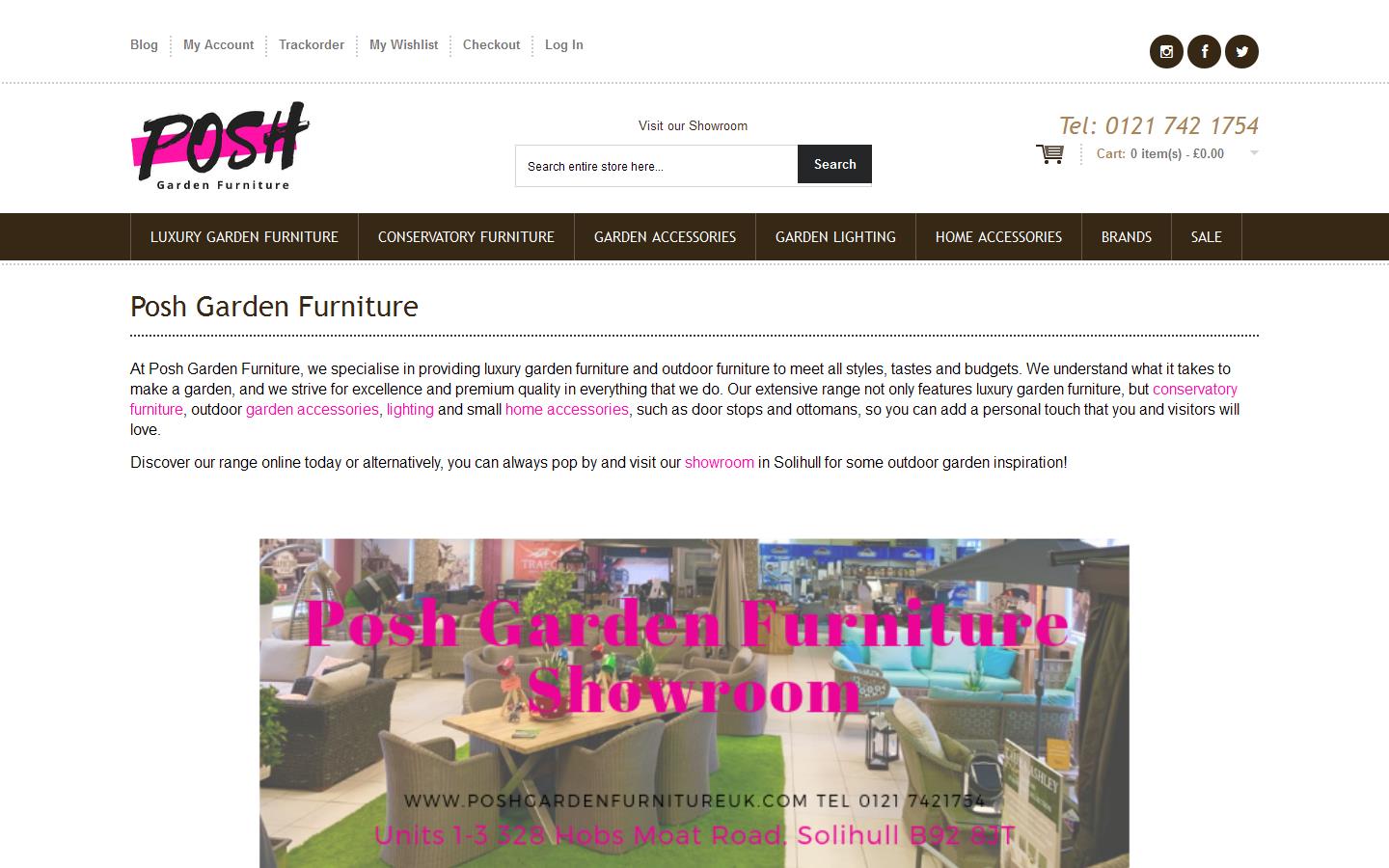 Posh Garden Furniture Website