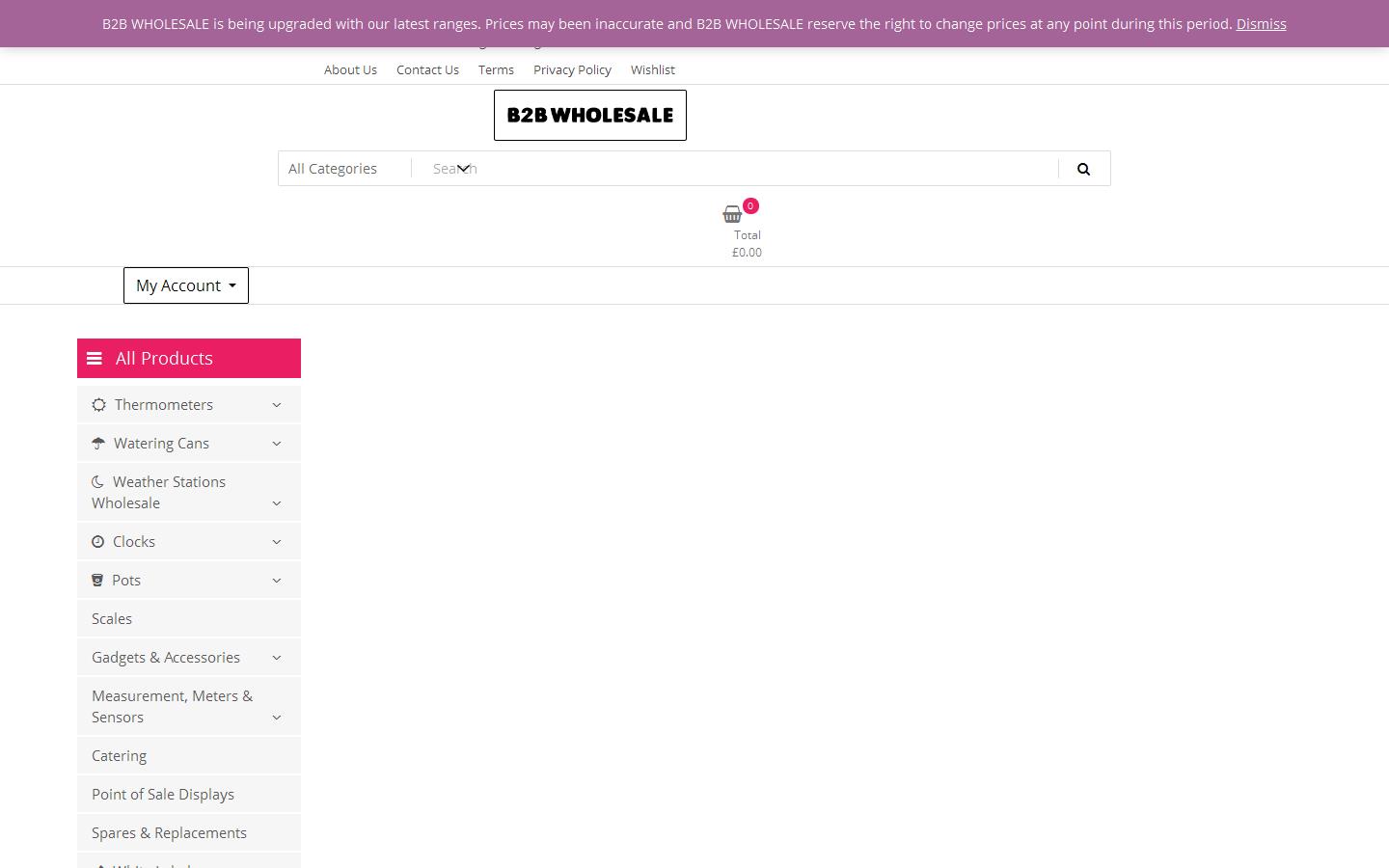 B2B Wholesale UK Website