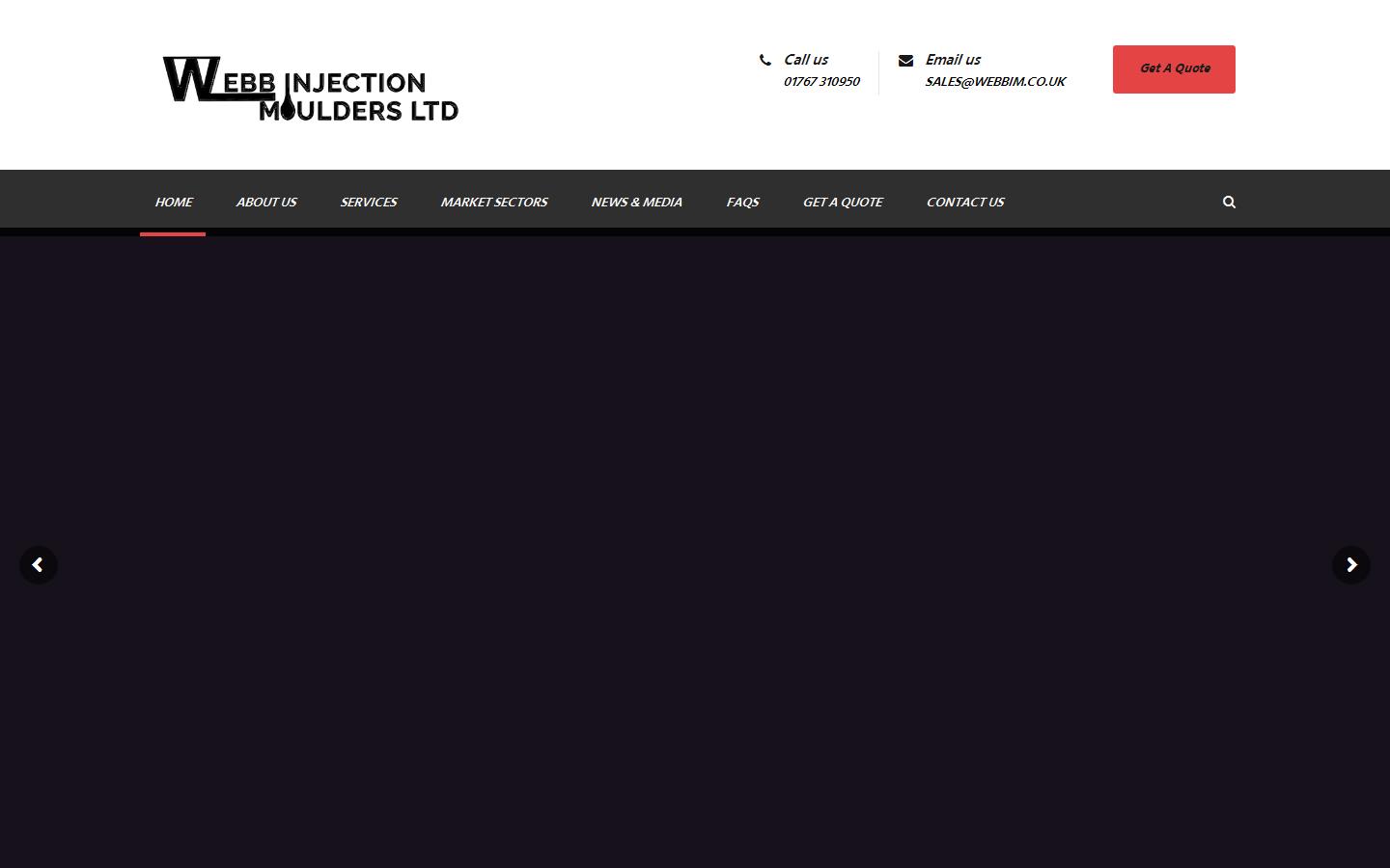 Webb Injection Moulders Ltd Website