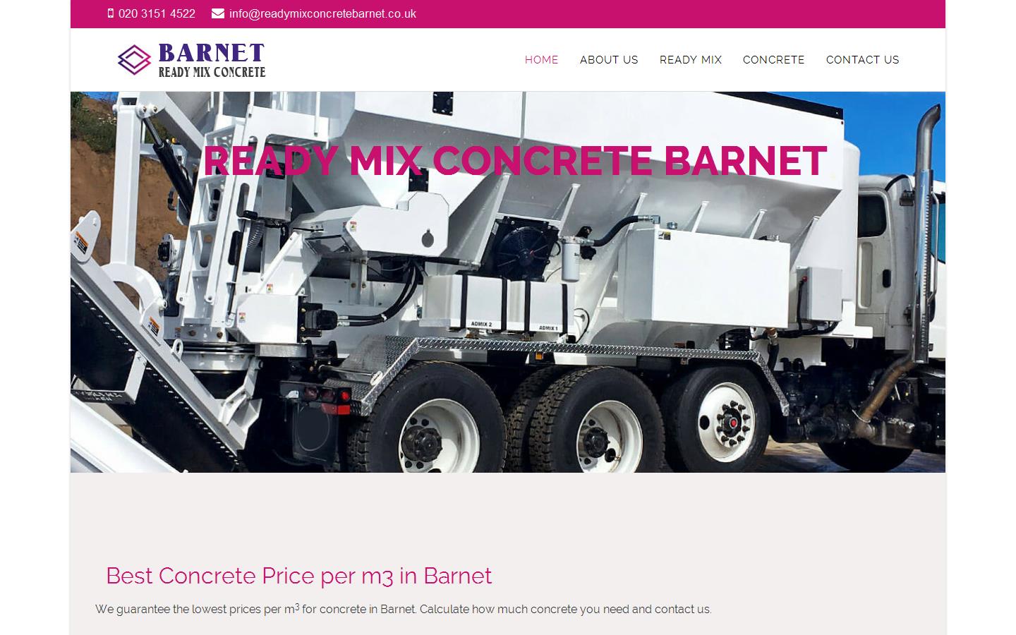 Ready Mix Concrete Barnet Website