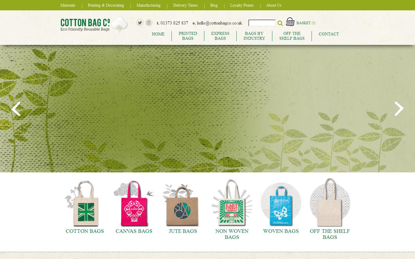 Cotton Bag Company Website