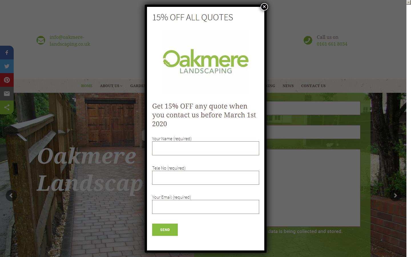 Oakmere Landscaping Ltd Website