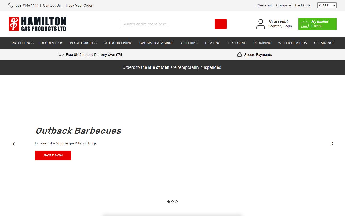 Hamilton Gas Products Ltd Website