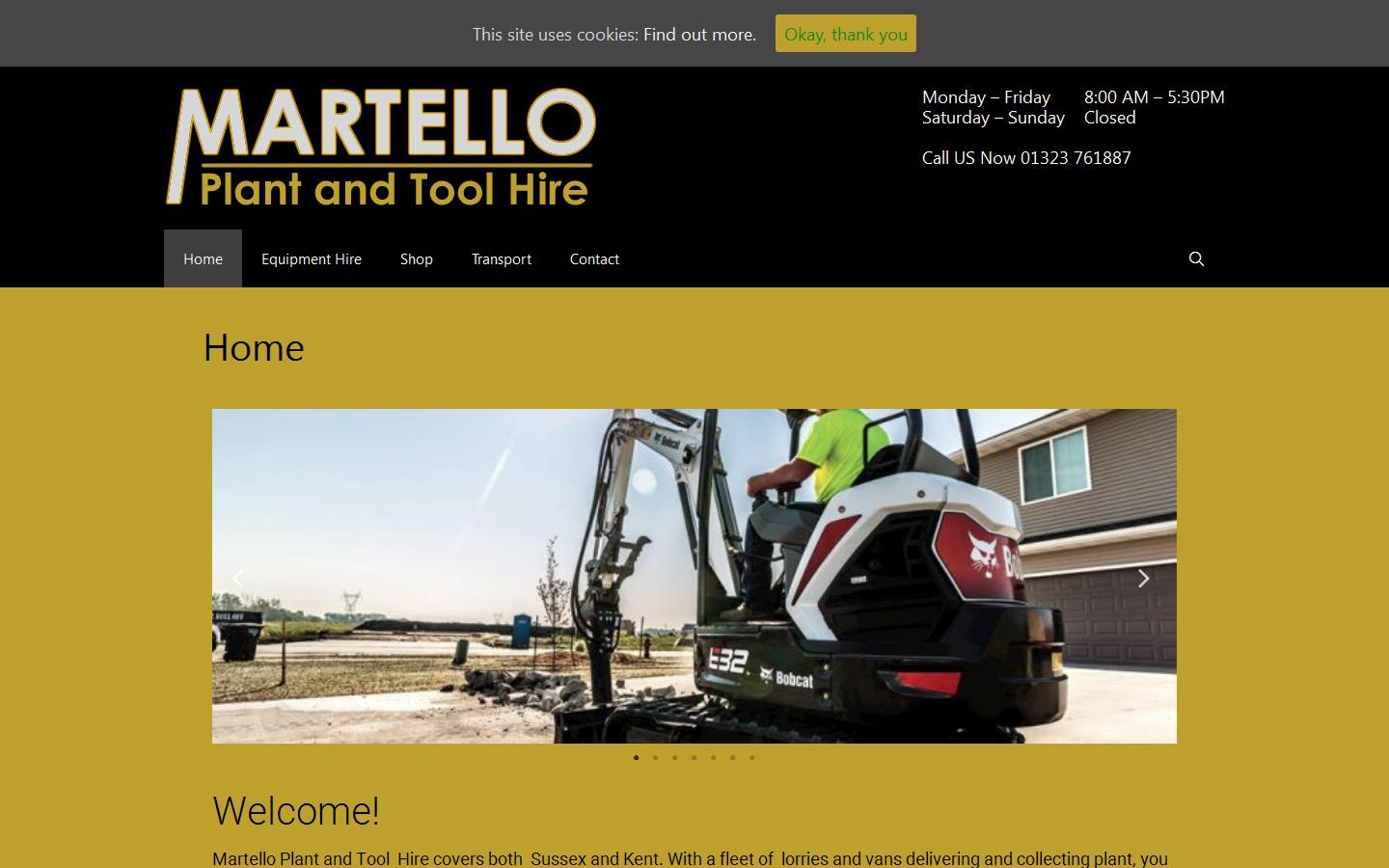 Martello Plant Hire Ltd Website