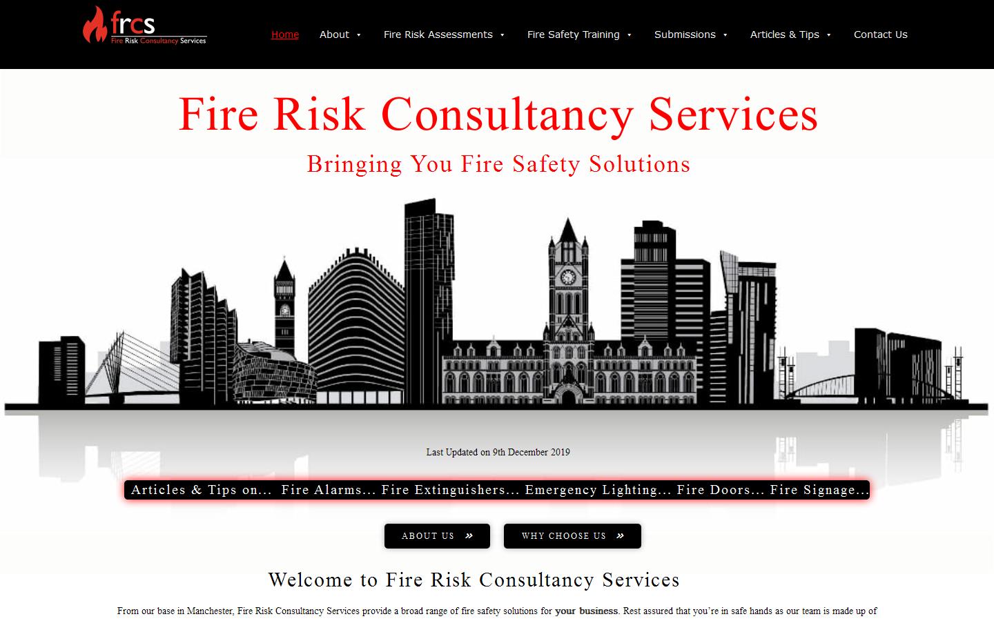 Fire Risk Consultancy Services Website