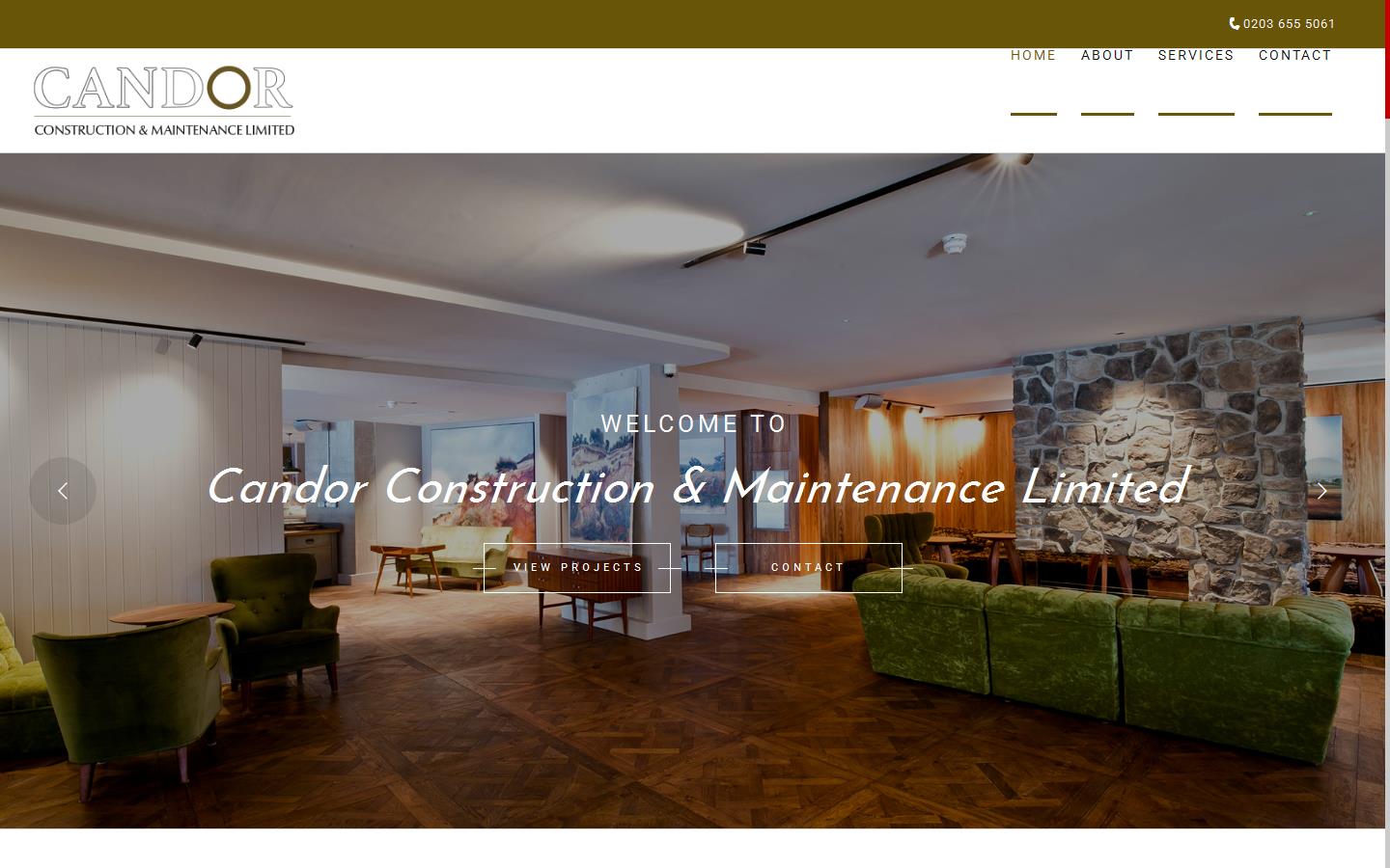 Candor Construction & Maintenance Ltd Website