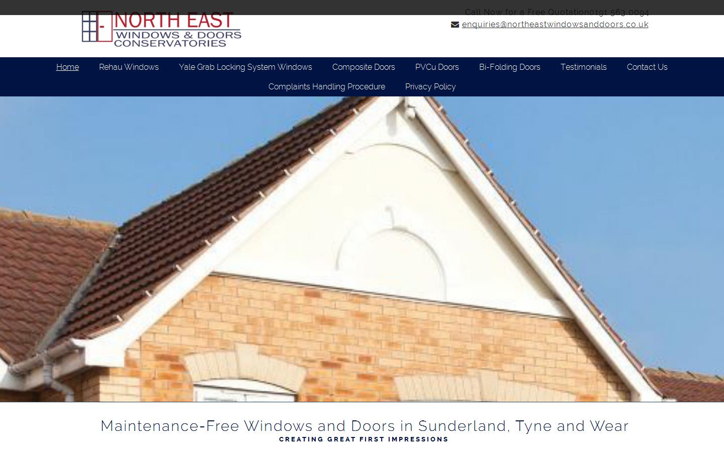 Northeast Windows & Doors Conservatories Ltd Website