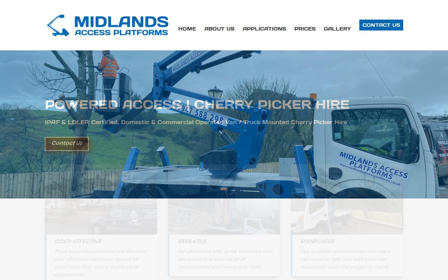 Midlands Access Platforms Website