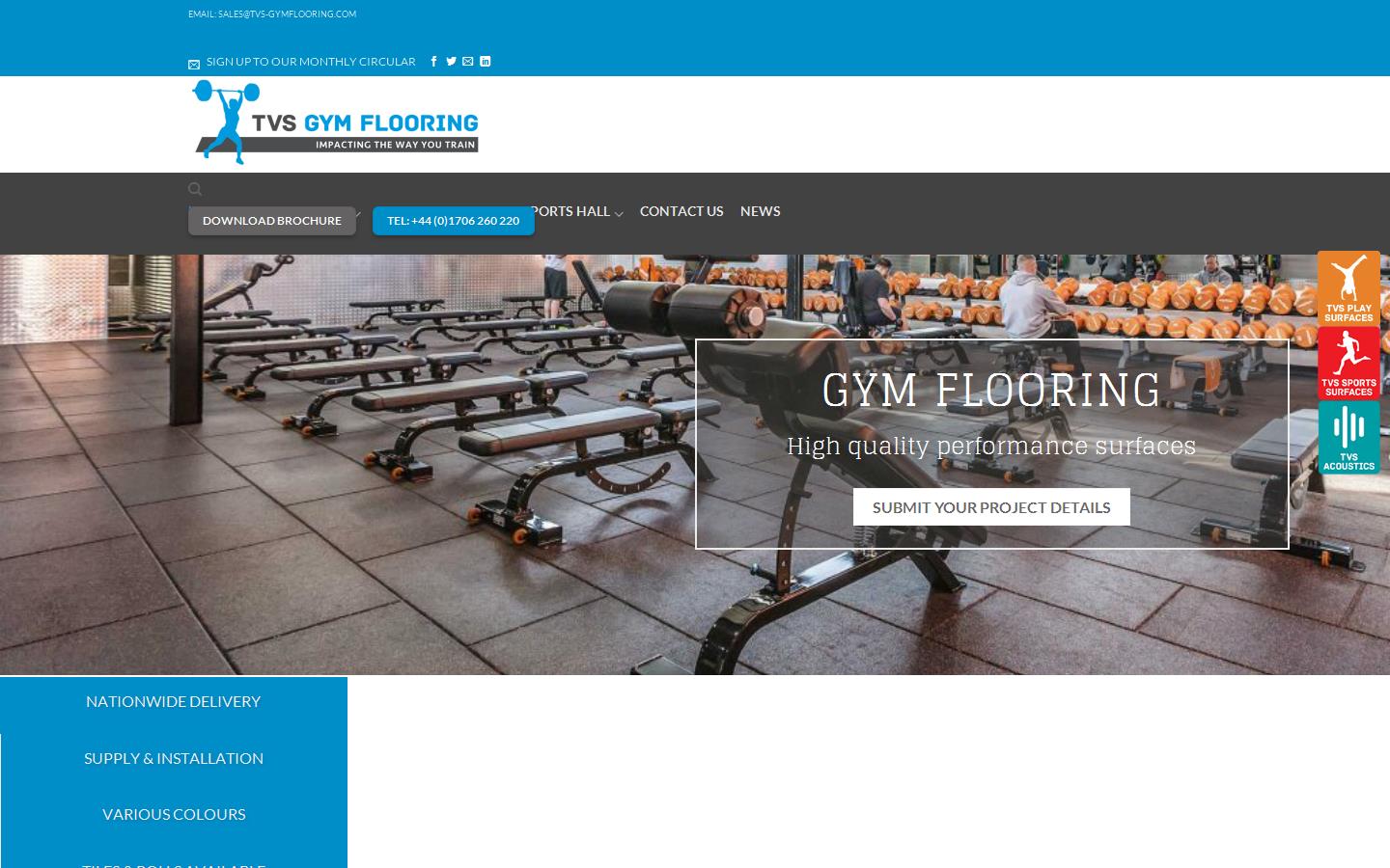 TVS Gym Flooring Website