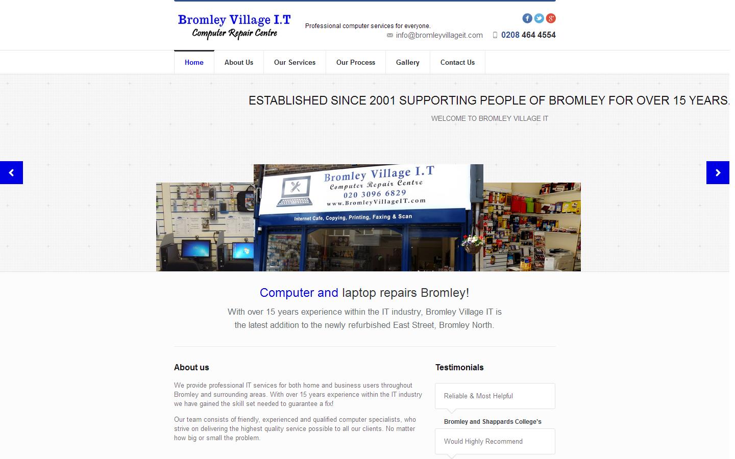 Bromley Village IT Website