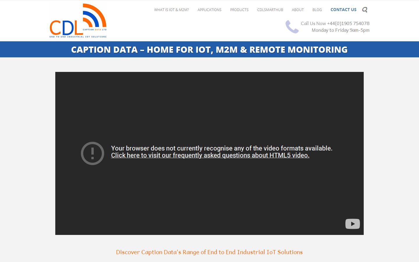 Caption Data Ltd Website