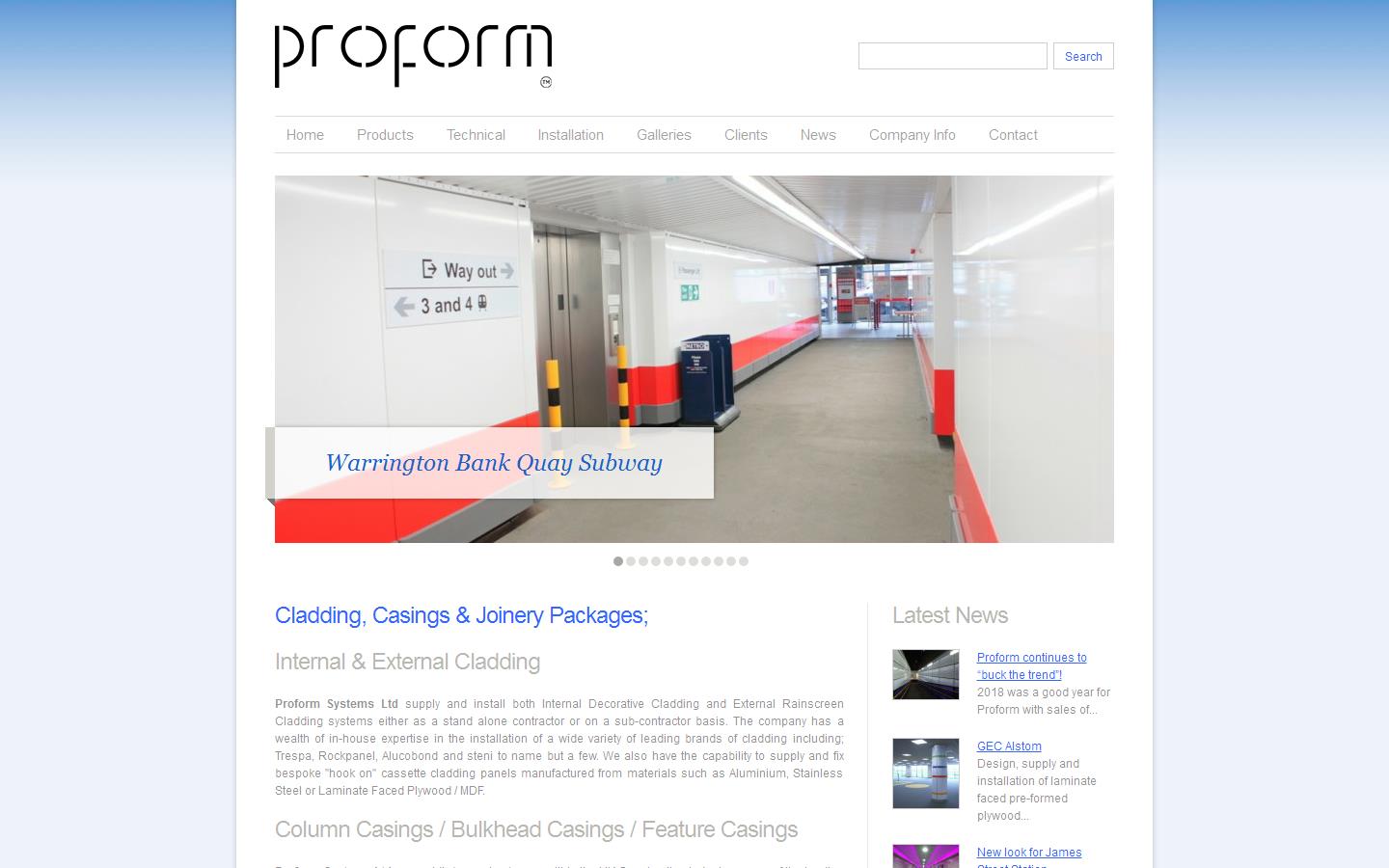 Proform Cladding Website