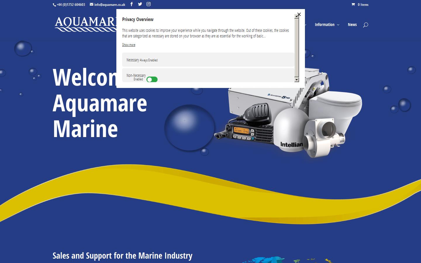 Aquamare Marine Ltd Website