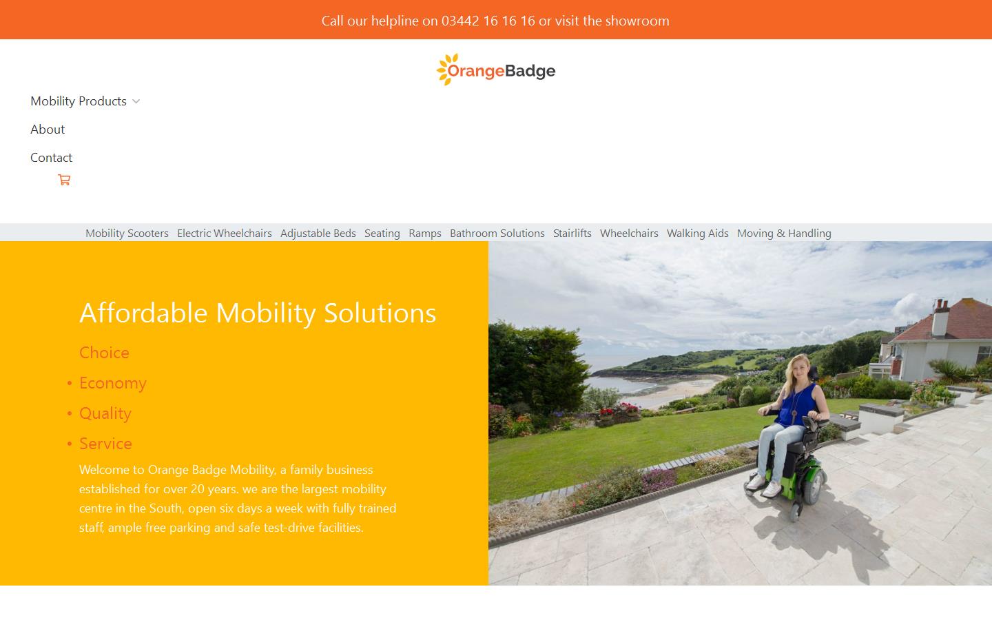 Orange Badge Mobility Solutions Website