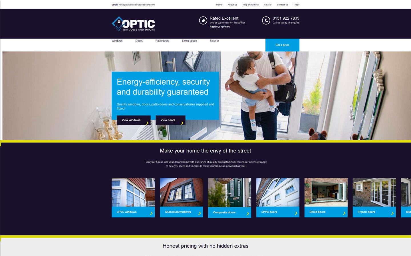 Optic Windows & Doors Website