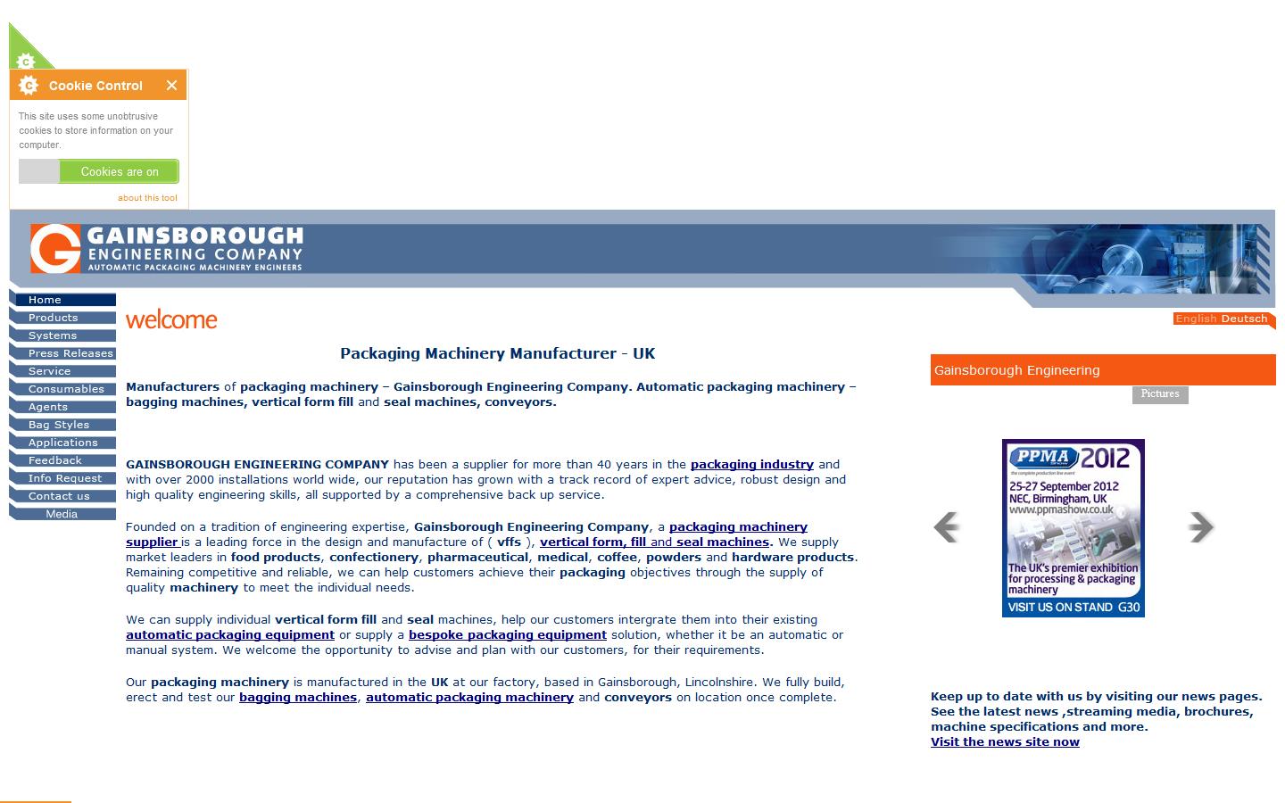 Gainsborough Engineering Company Website