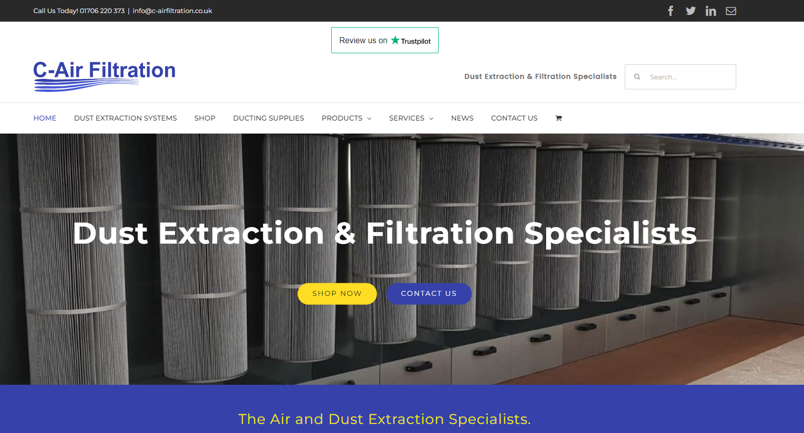 C-Air Filtration Ltd Website