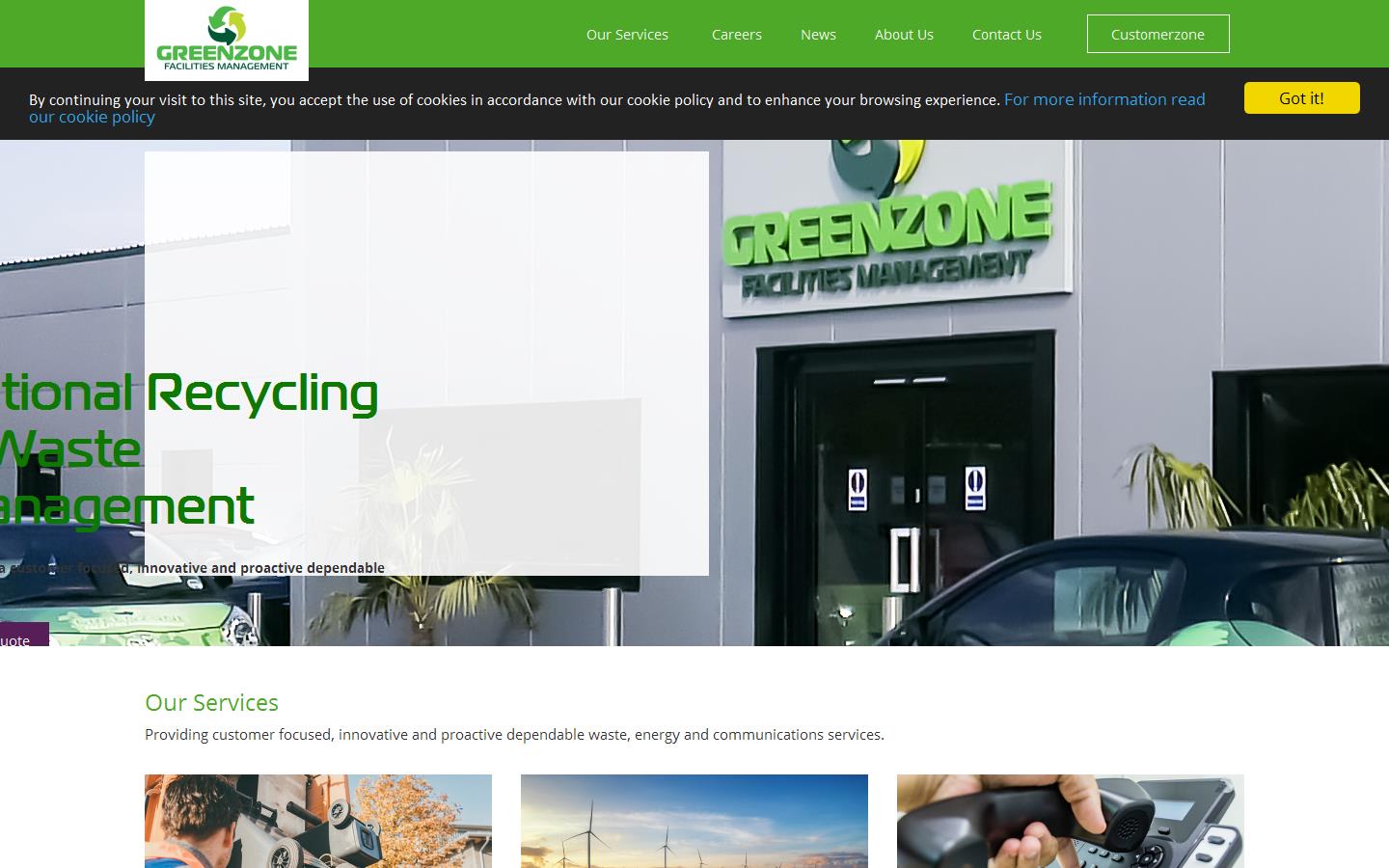 Greenzone Facilities Management Website