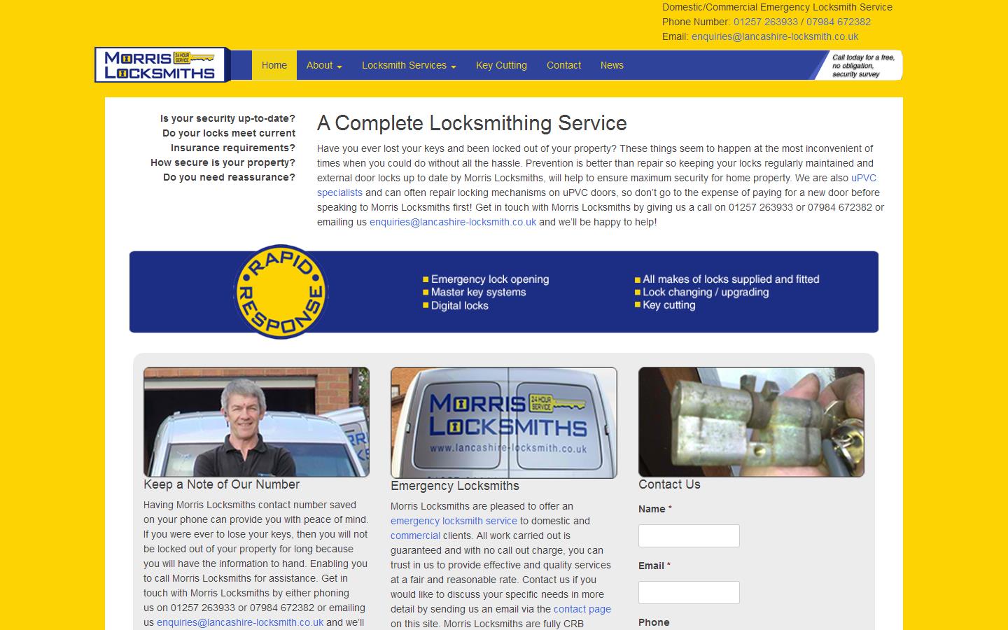 Morris Locksmiths Website