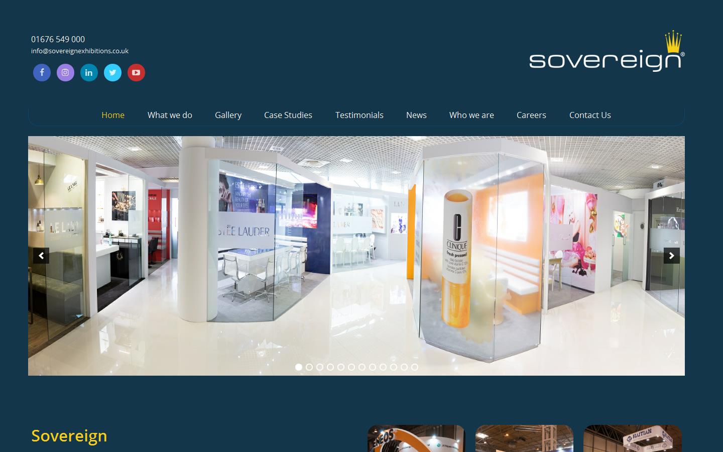 Sovereign Exhibitions Website