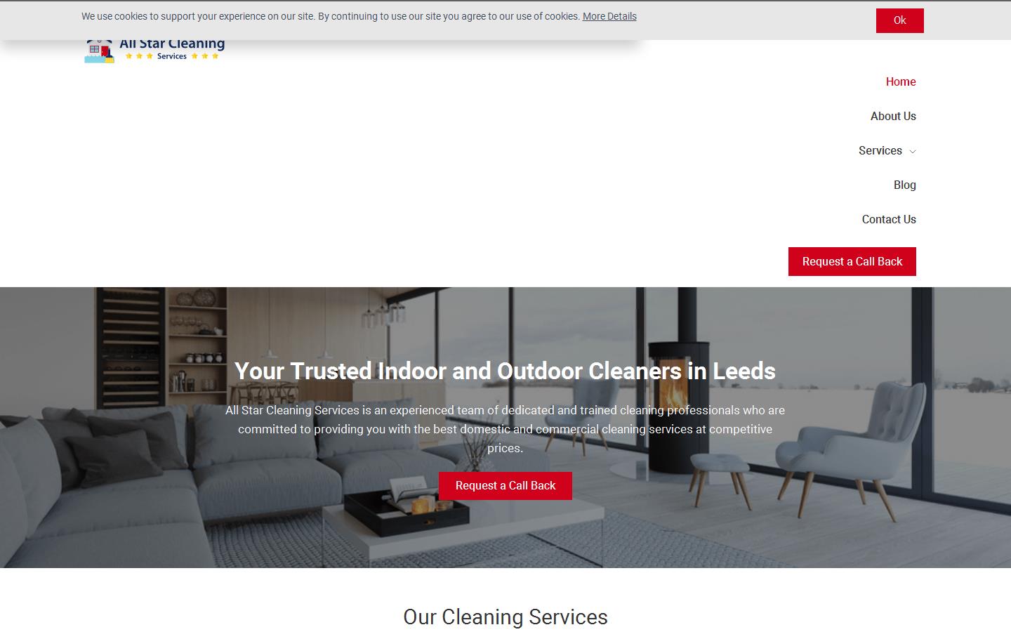 All Star Cleaning Services Website