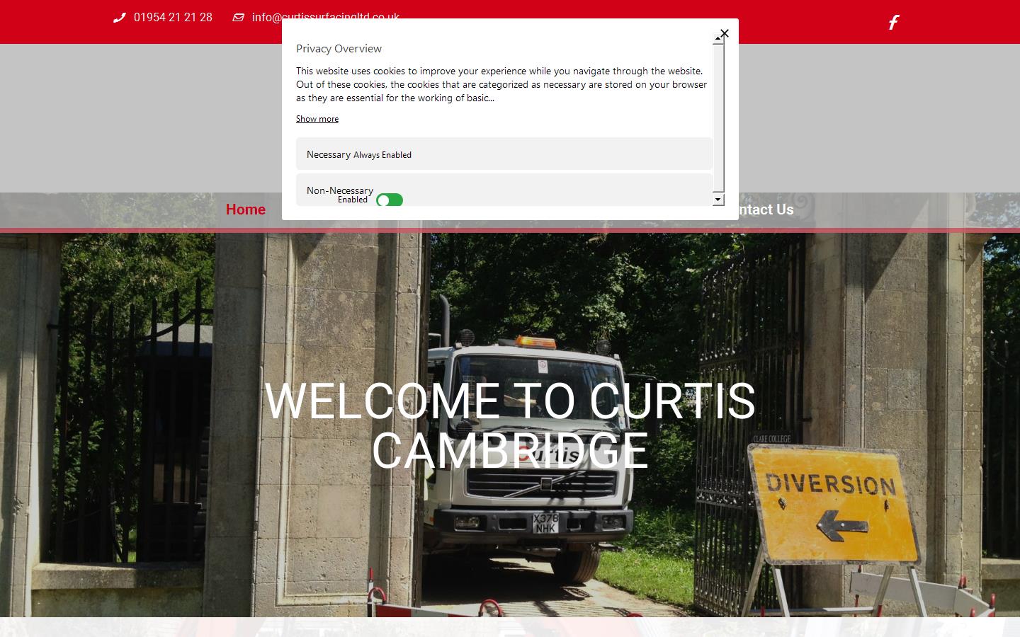 Curtis Surfacing LTD Website