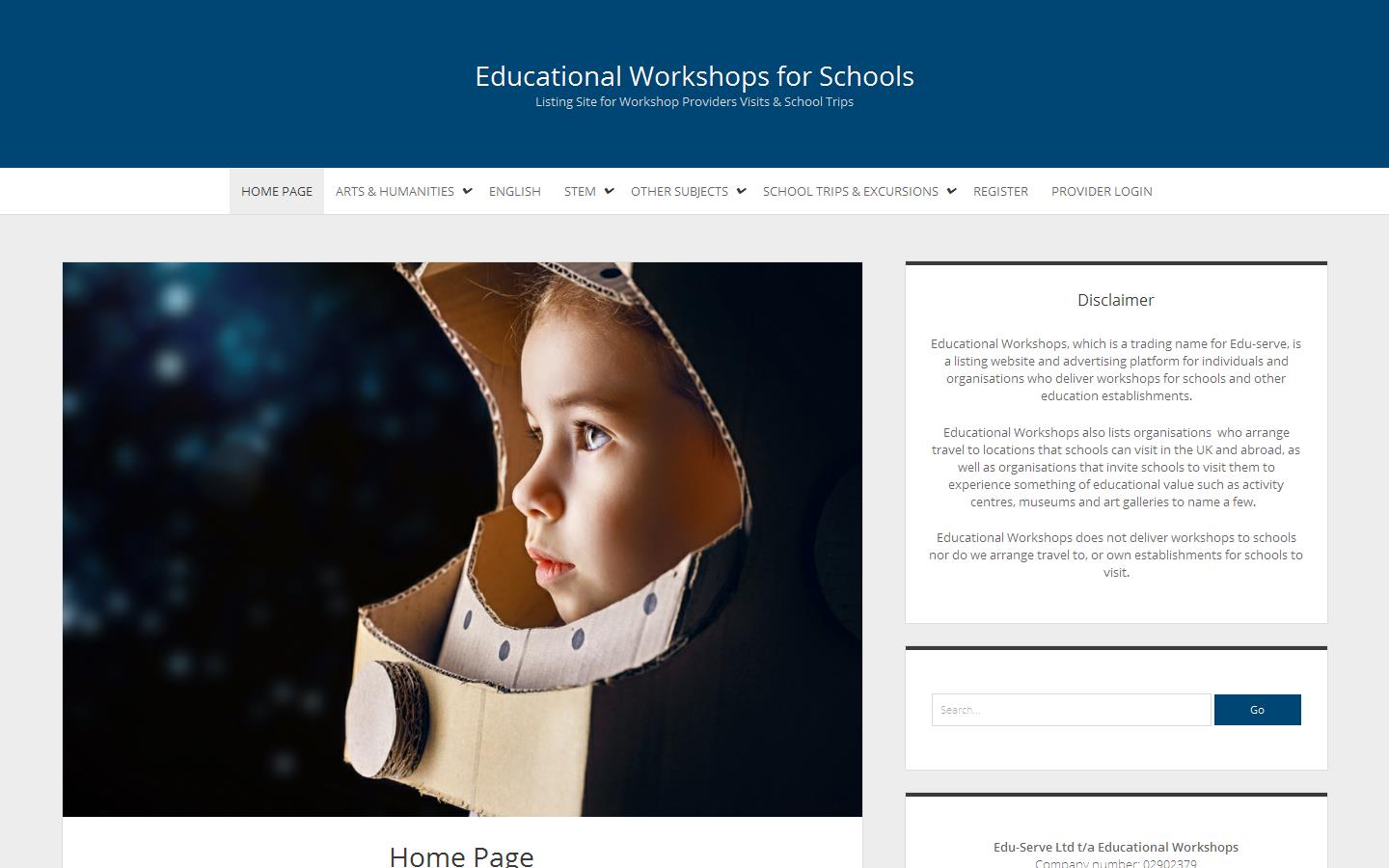 Educational Workshops Website