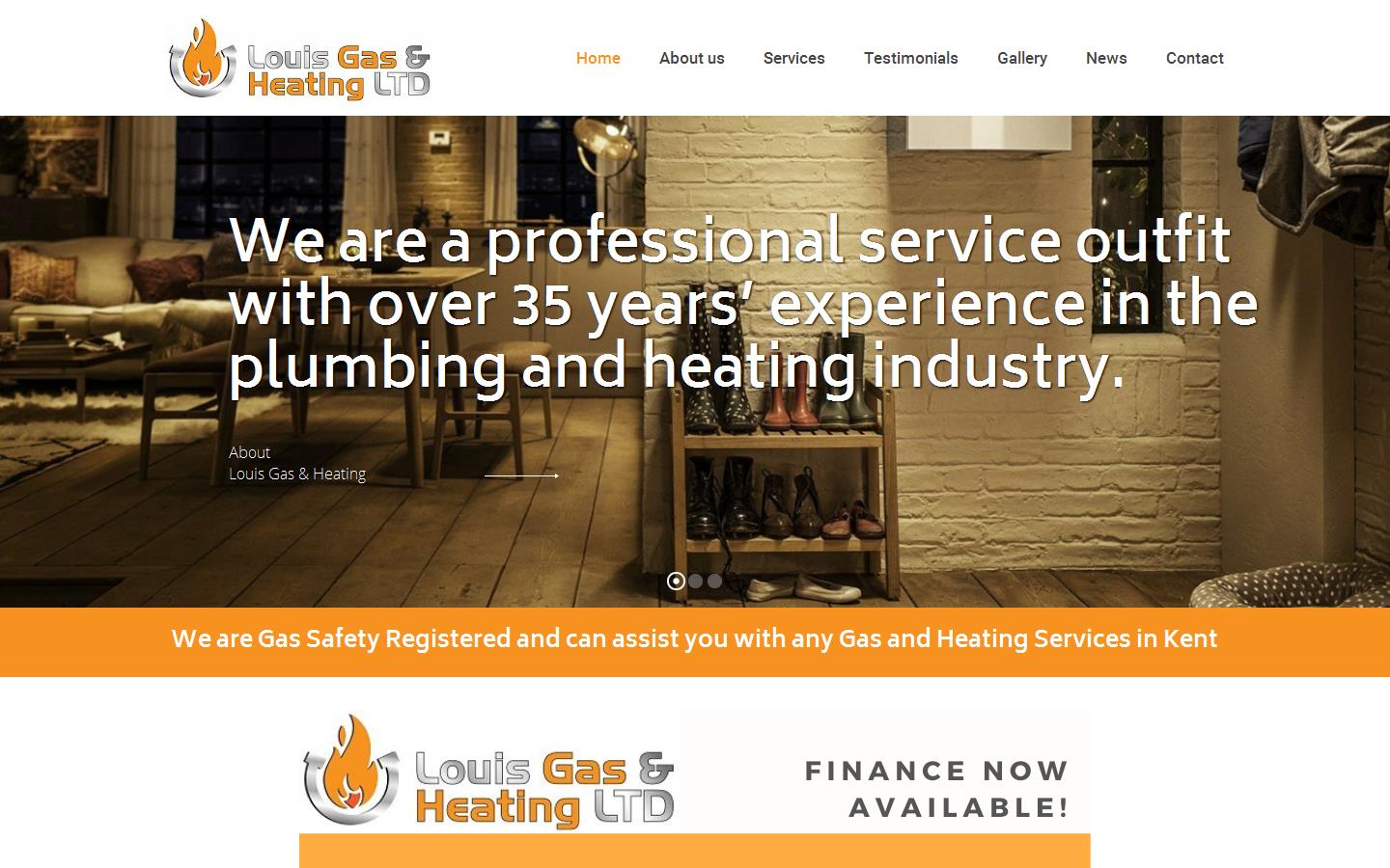 Louis Gas & Heating Ltd Website