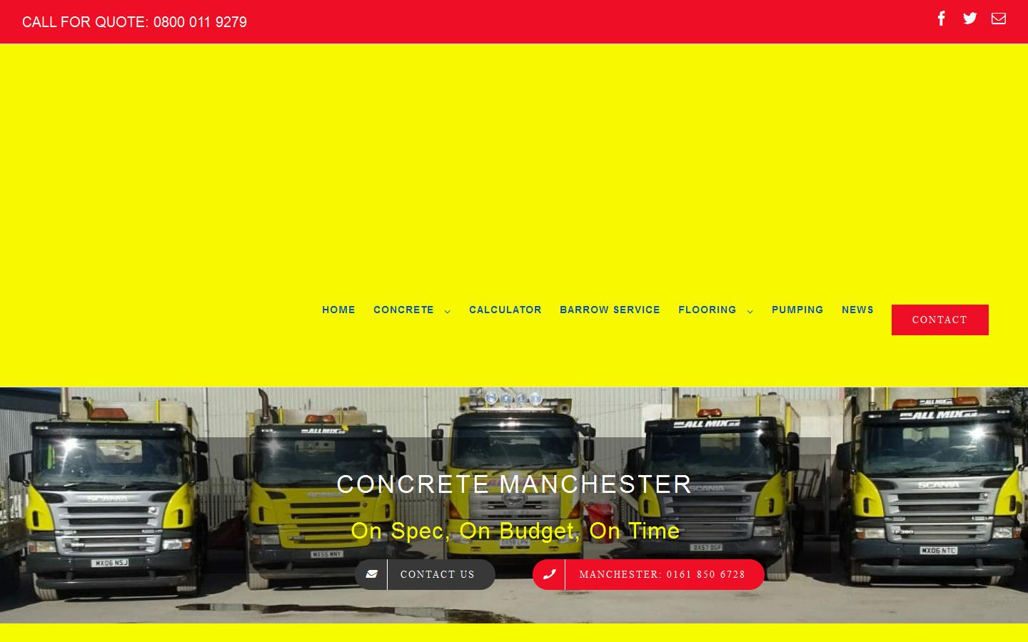 All Mix Concrete Website