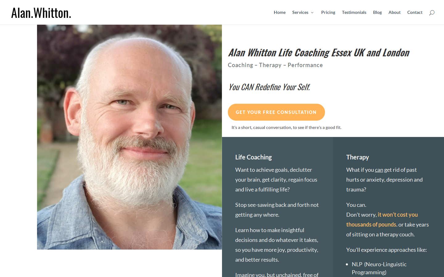 Alan Whitton: Life Coach - Therapist - Essex Website