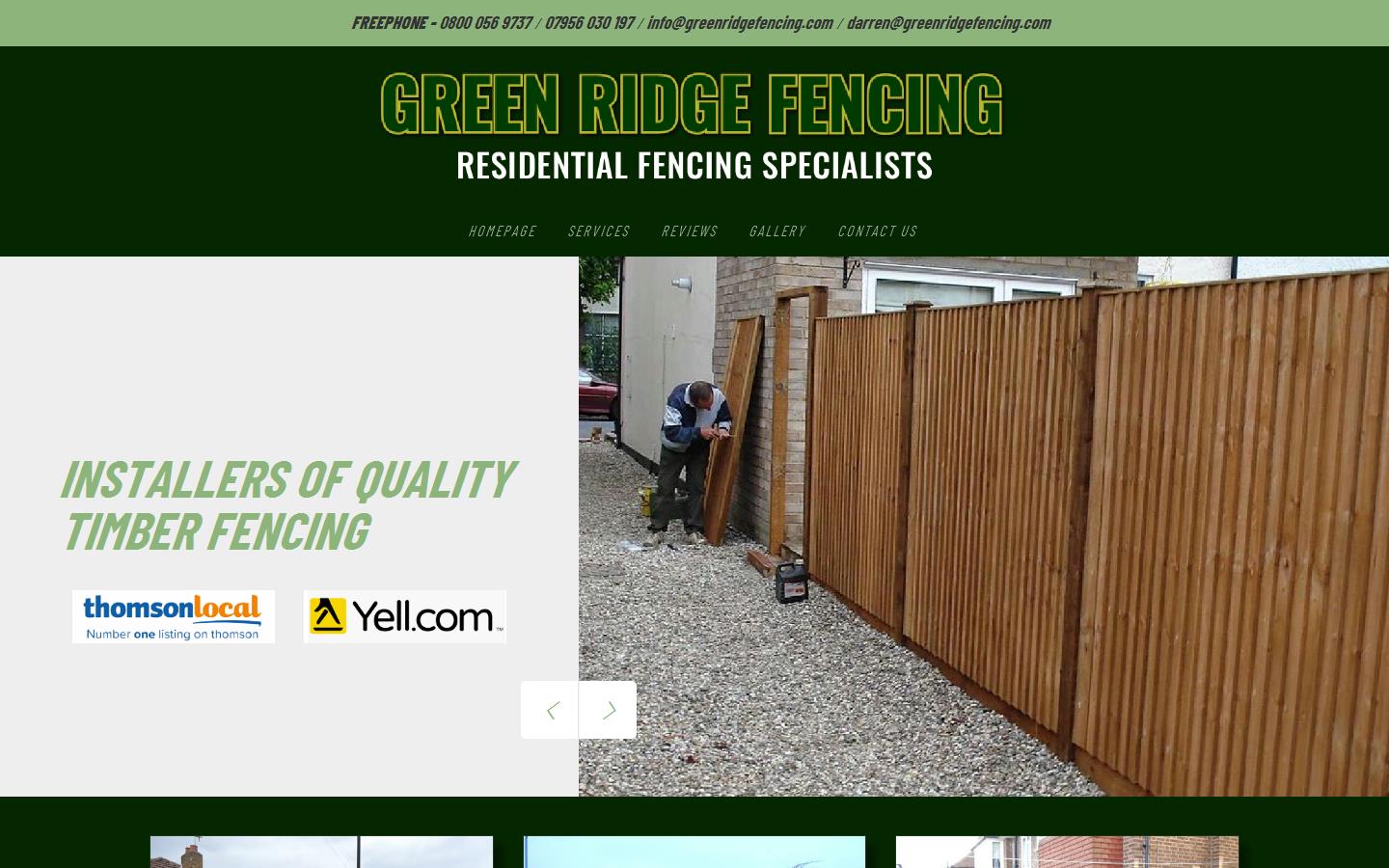 Green Ridge Fencing Website