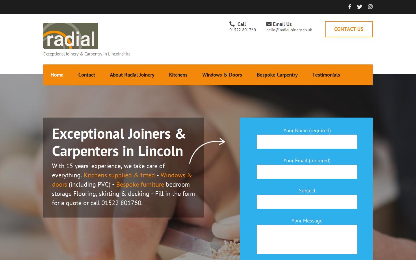 Radial Joinery Website