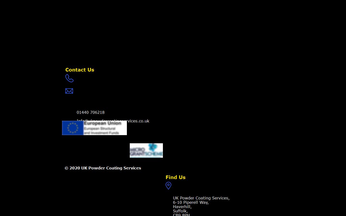 UK Powder Coating Services Website