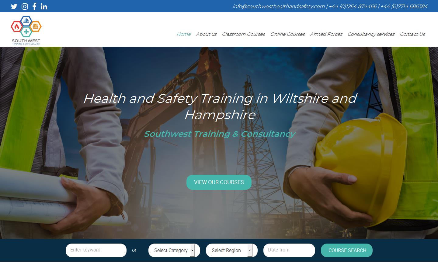 Southwest Health and Safety Training Limited Website