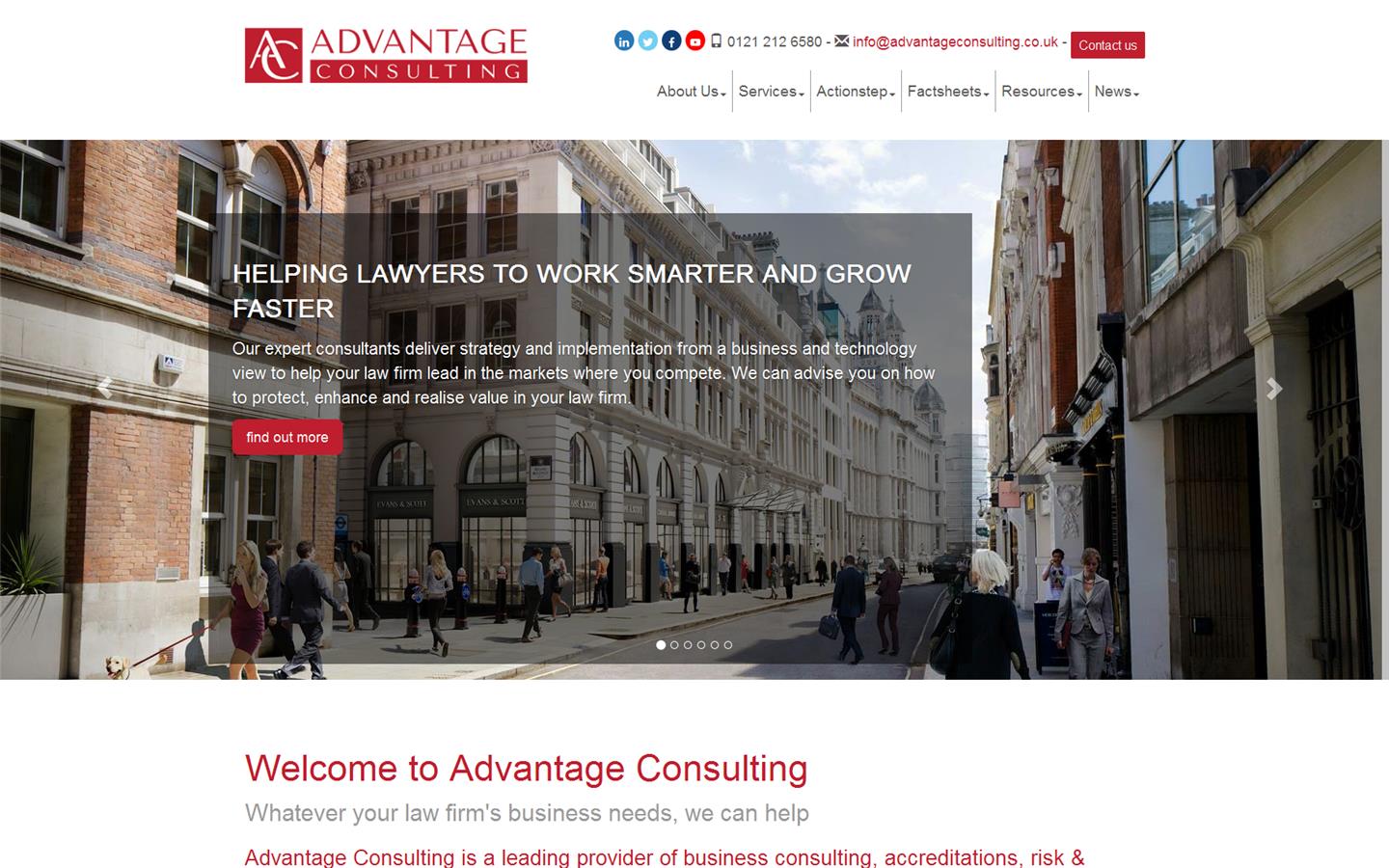 Advantage Consulting  Website