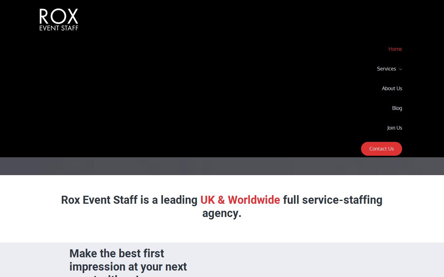Rox Event Staff Limited Website