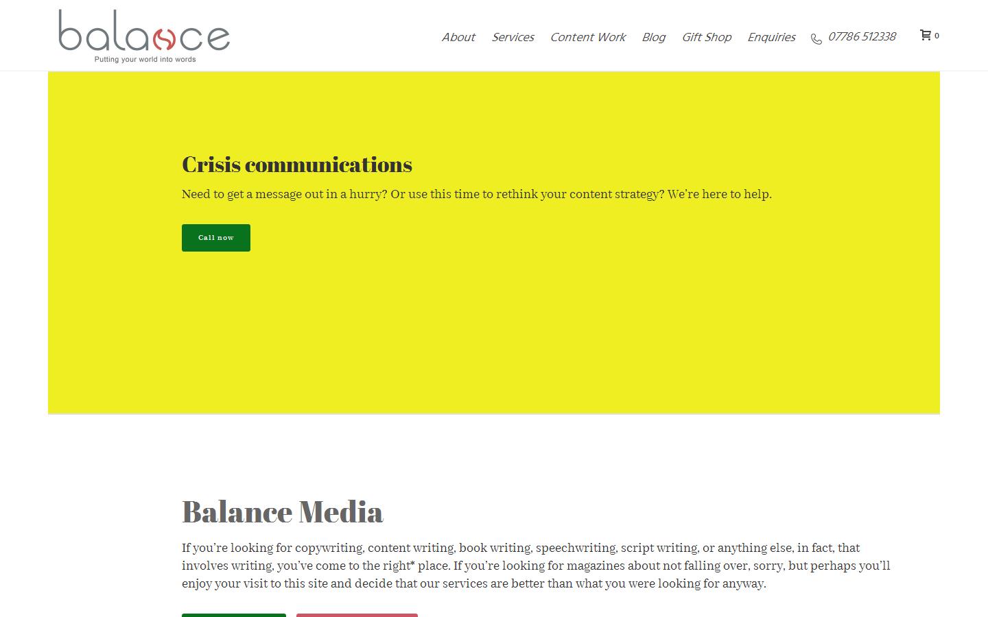 Balance Media Ltd Website
