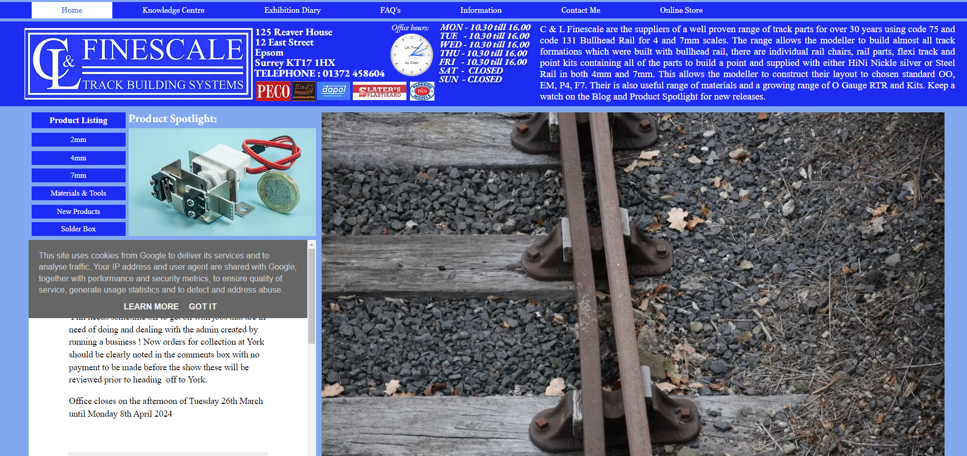 C and L Finescale Track Building Systems Ltd Website