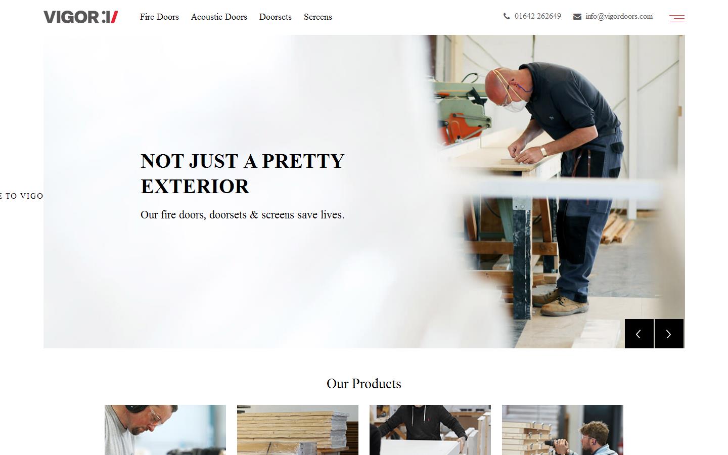 Vigor Doors Limited Website