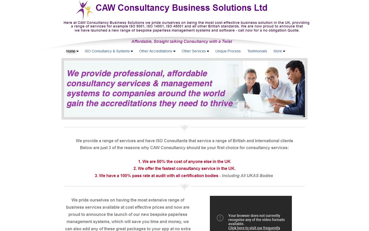CAW Consultancy Business Solutions Ltd Website