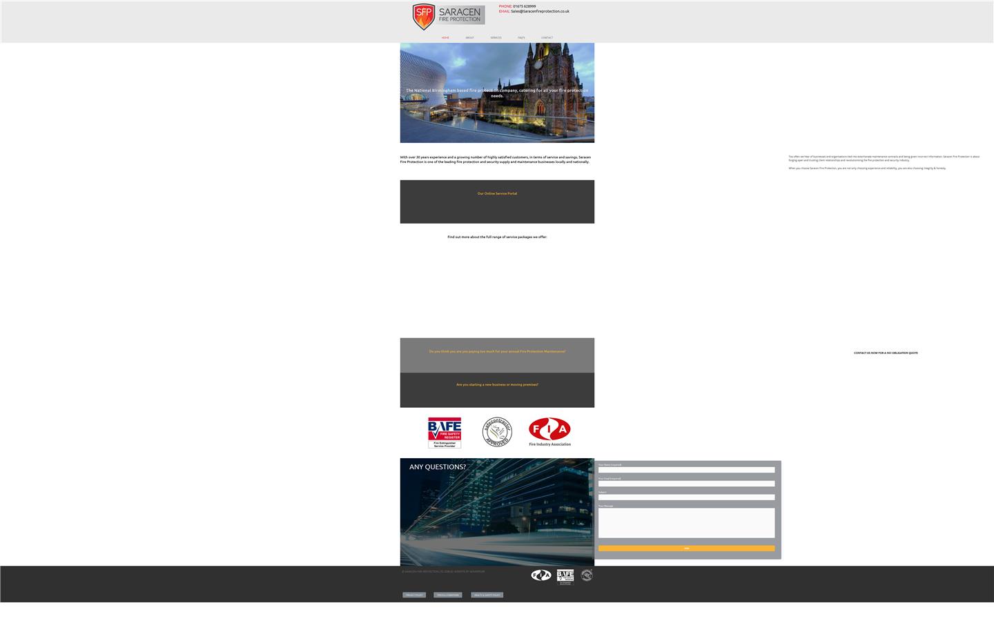 Saracen Fire Protection Ltd Website
