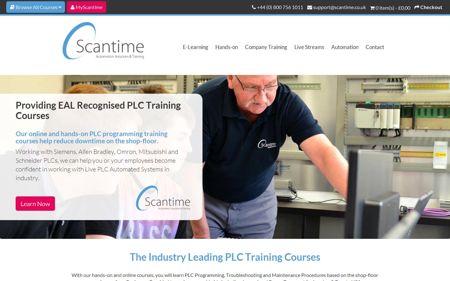 Scantime Automation & Training Website