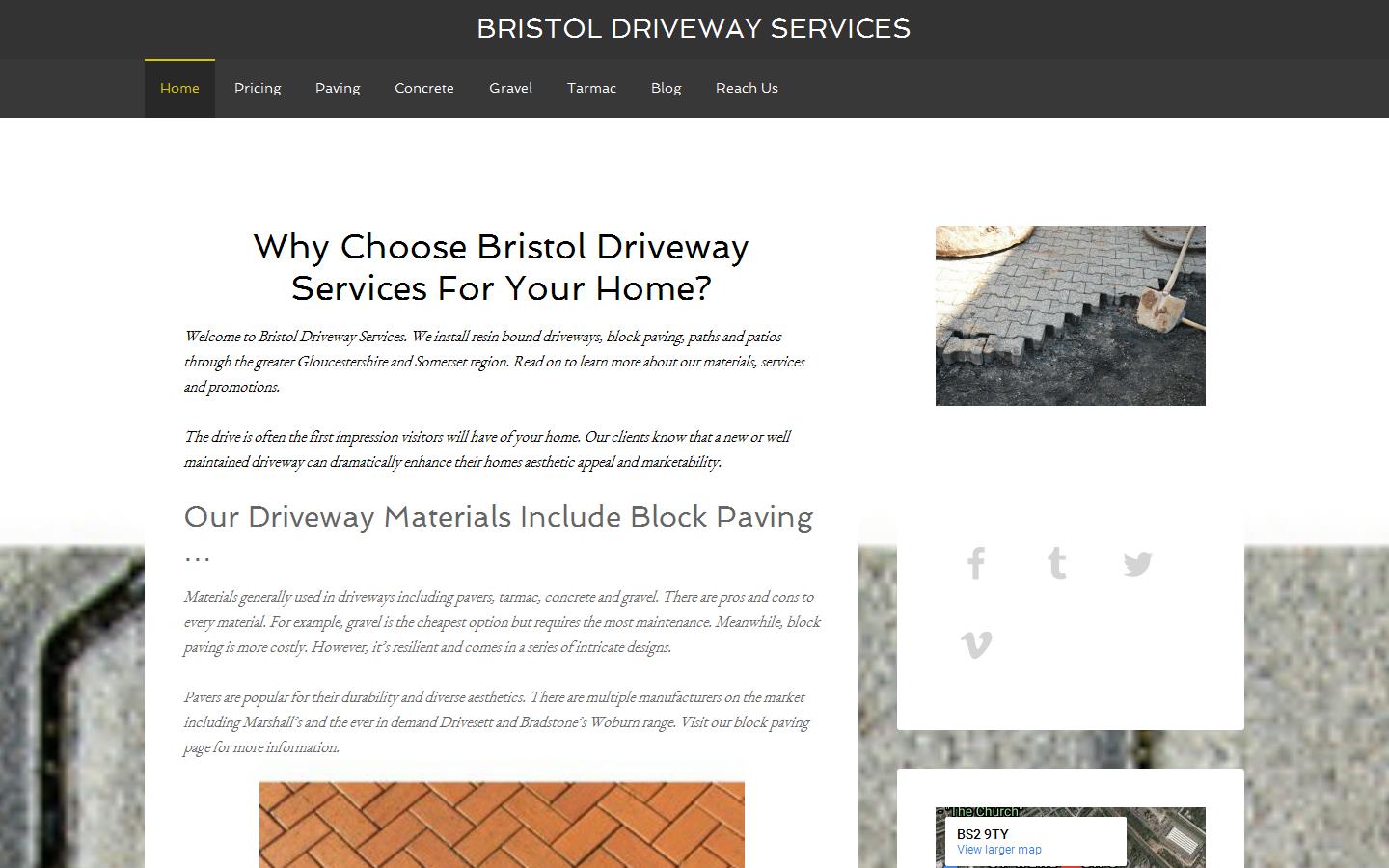 Bristol Driveway Services Website