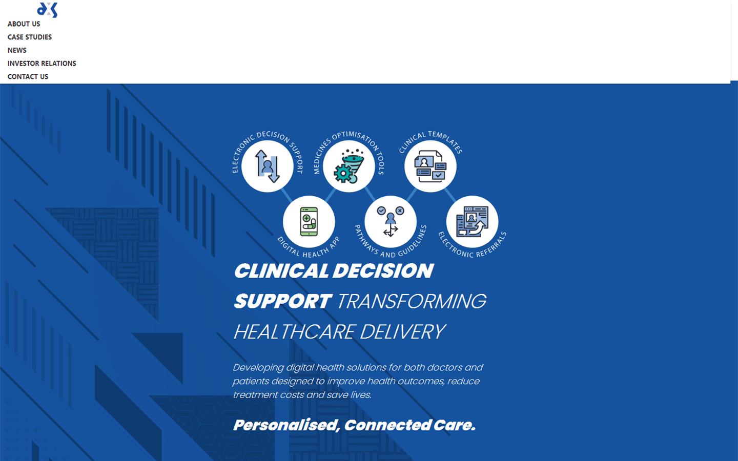 DXS International plc Website