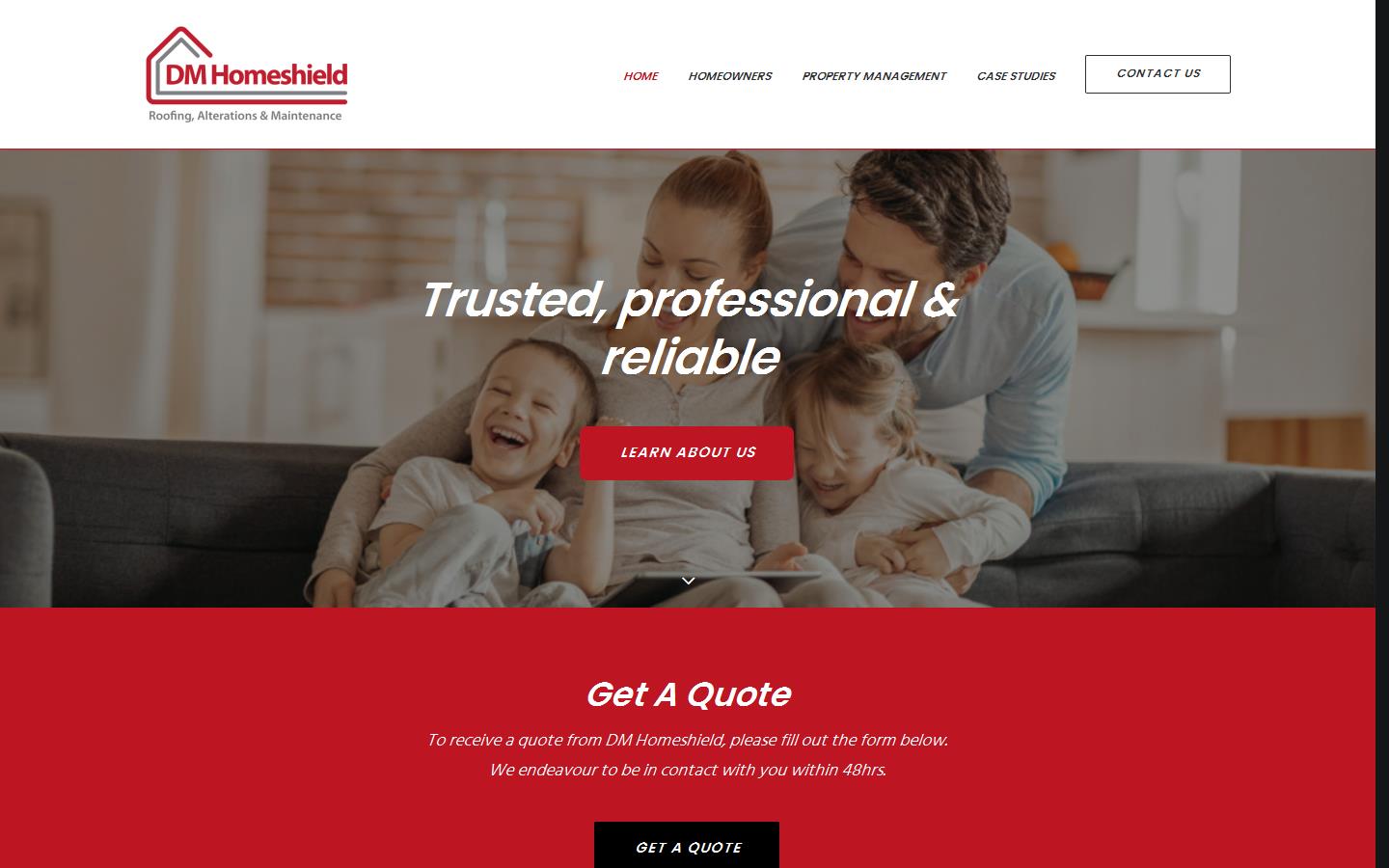 D M Homeshield Ltd Website