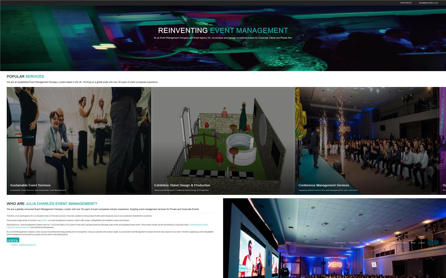 Julia Charles Event Management Website