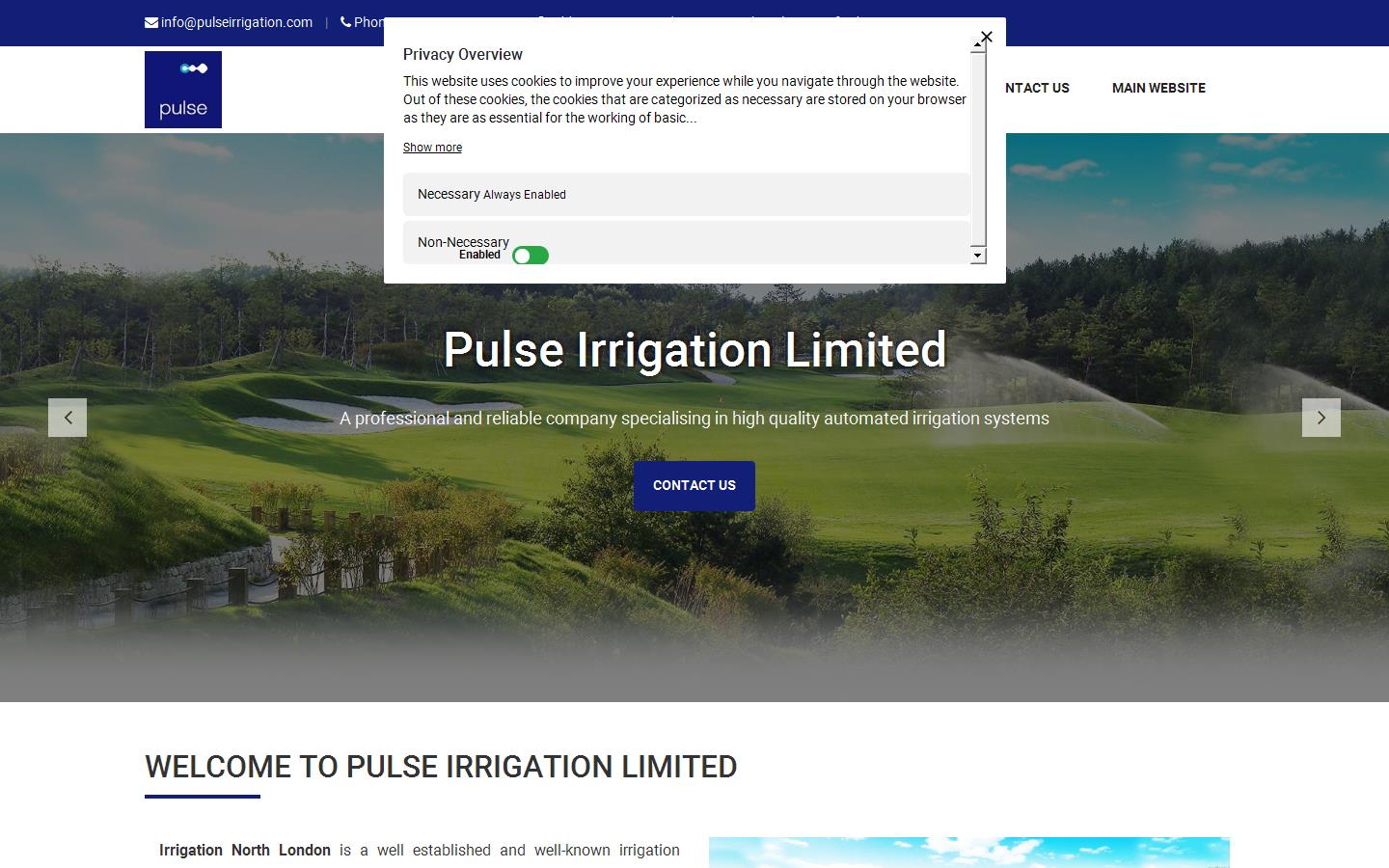 Irrigation North London Website