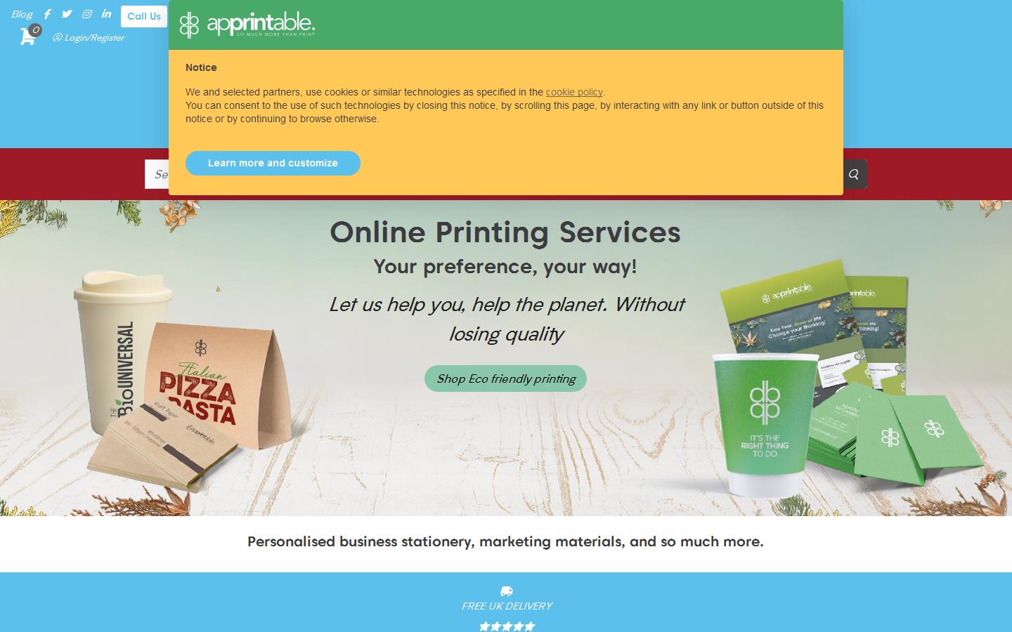 Apprintable Ltd Website