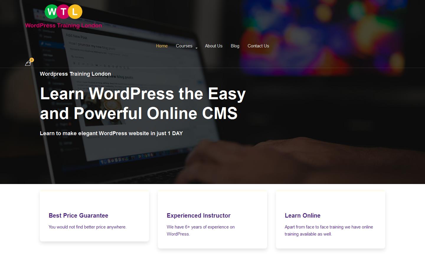 Wordpress Training London Website